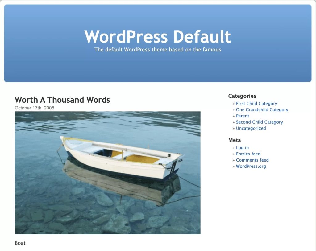 Wordpress version 1.5