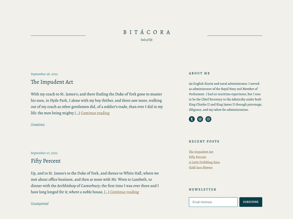 Bitacora theme