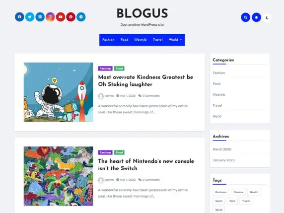 Blogus theme