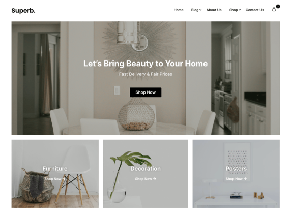 Superb eCommerce theme