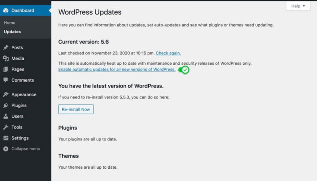 Automatic Updates for the WordPress Core