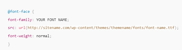 font face code