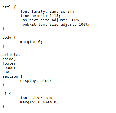 HTML code - before minification