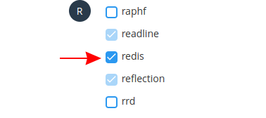 Activating Redis in the PHP module
