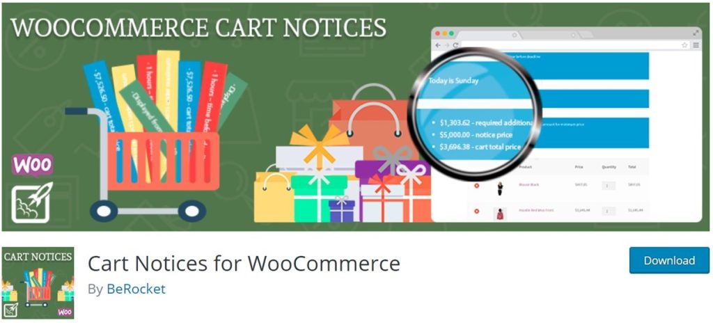 6. WooCommerce Cart notice plugin for WordPress and WooCommerce