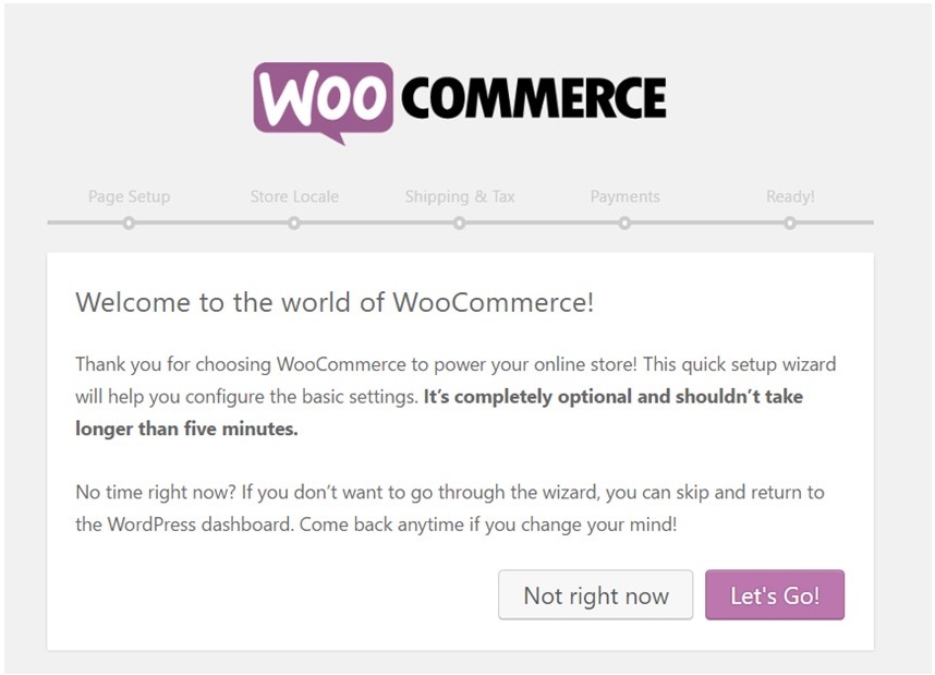 Welcome to WooCommerce
