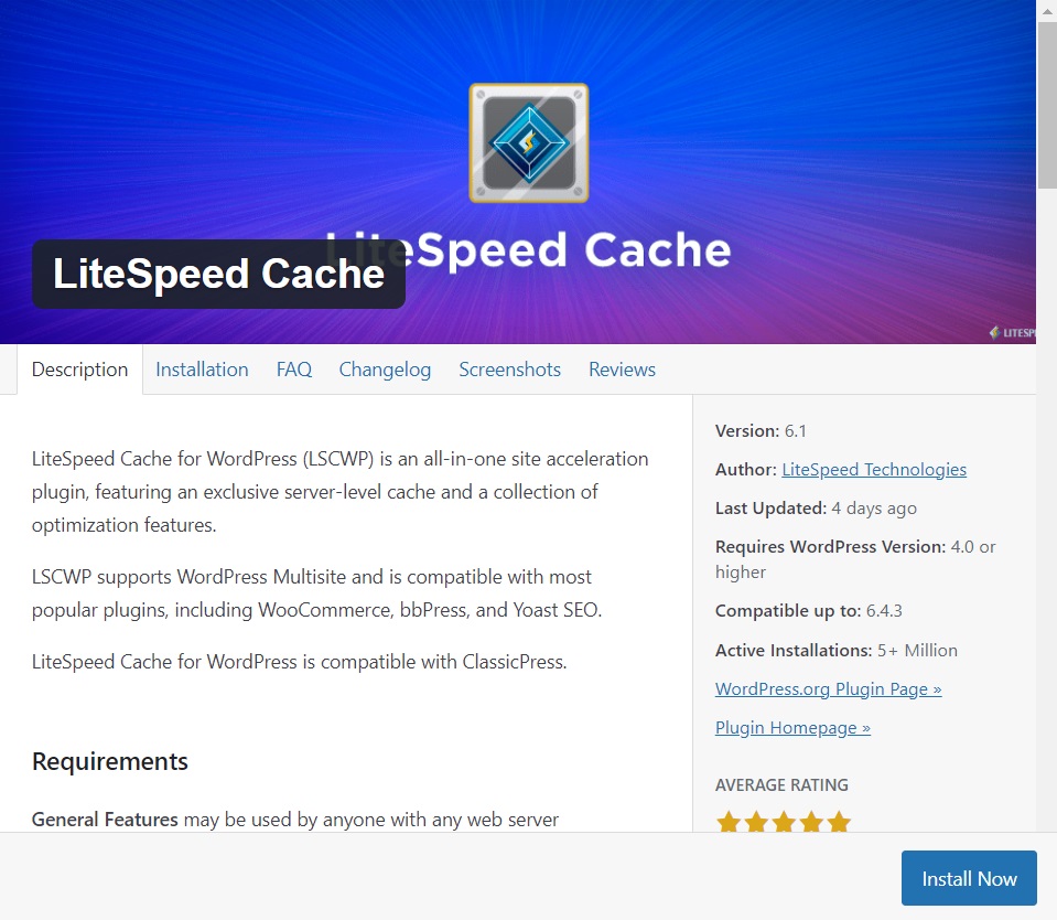 3. LiteSpeed Cache plugin for WordPress and WooCommerce