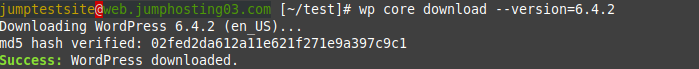 Installing WordPress via command line with WP-CLI