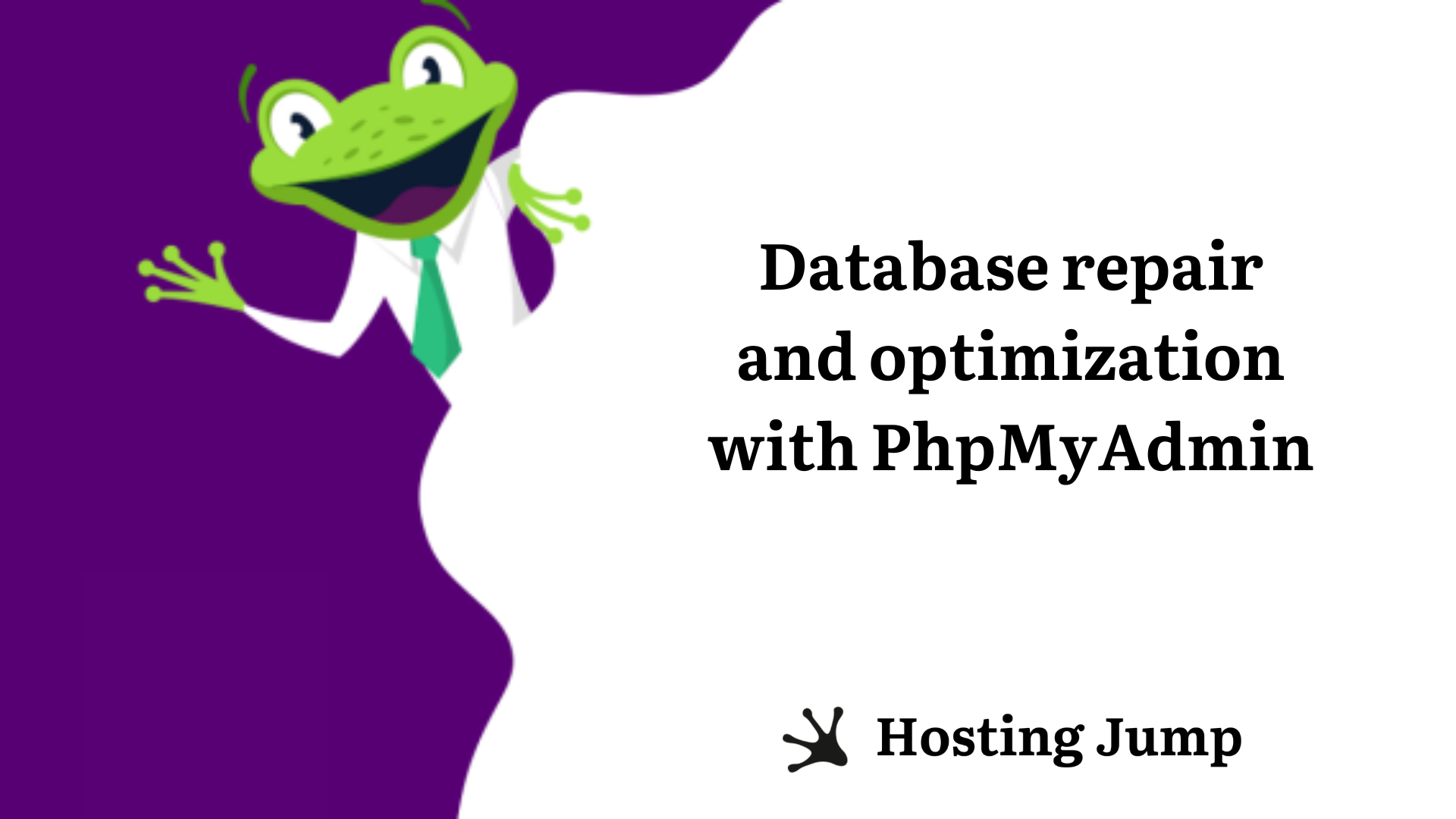 Database repair and optimization with PhpMyAdmin